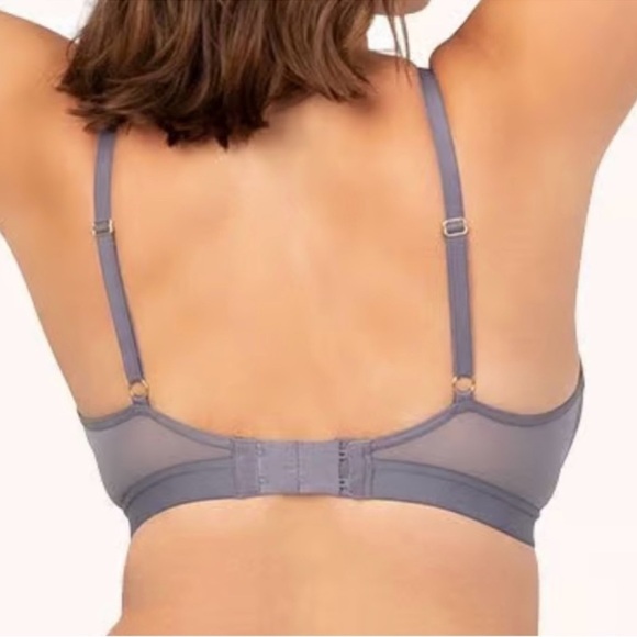 Lively | Busty Bralette | Gray Palm Fronds | unlined | size 2 34DDD/ 36-D-DDD - Picture 4 of 9